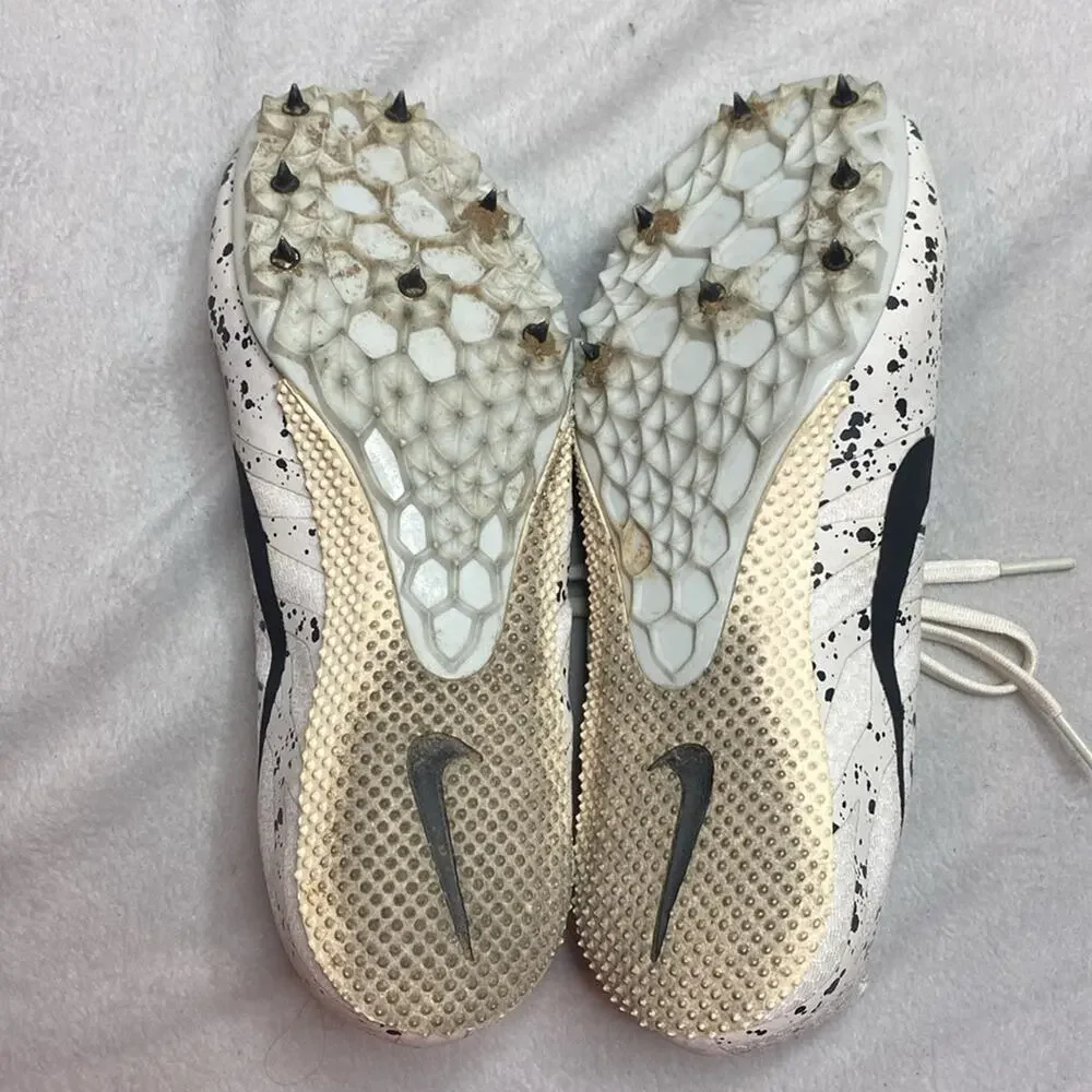Nike Zoom Rival 5 unisex spiked track shoes black and white size 6.5